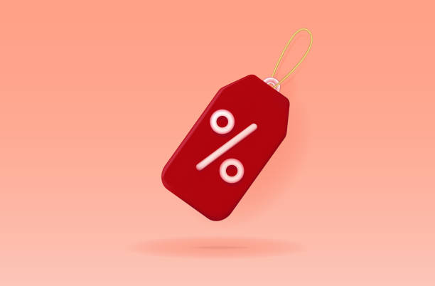 istock Tag price 3d. Loyalty program, discount coupon,sales with an excellent offer. Special promotion, advertising of goods with a free interest. The price tag on the market, the choice. Vector illustration 1337336253
