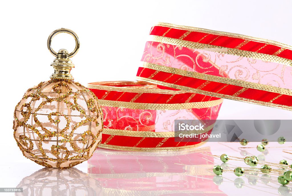 christmas decoration christmas ball with rosette christmas over white background Abstract Stock Photo