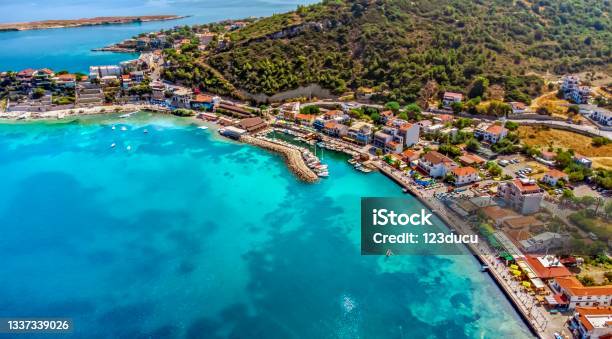 Karaburun Izmir Turkey Aerial View Stock Photo - Download Image Now - Izmir, Aegean Sea, Aegean Turkey