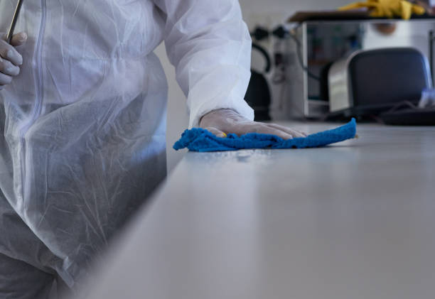 Closeup shot of an unrecognisable cleaner wiping a surface in a house Germs are just about everywhere in your home biohazard cleanup stock pictures, royalty-free photos & images