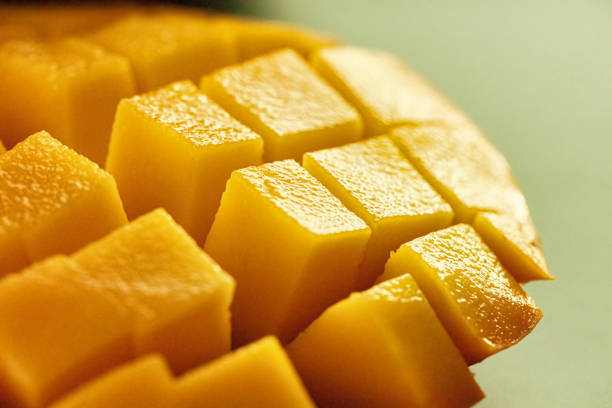 istock Fresh juicy yellow organic mango cubes 1337345460