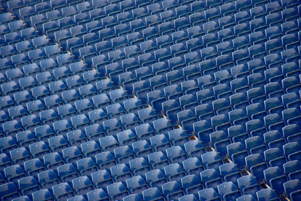 istock Football seats in stadium 1337346407