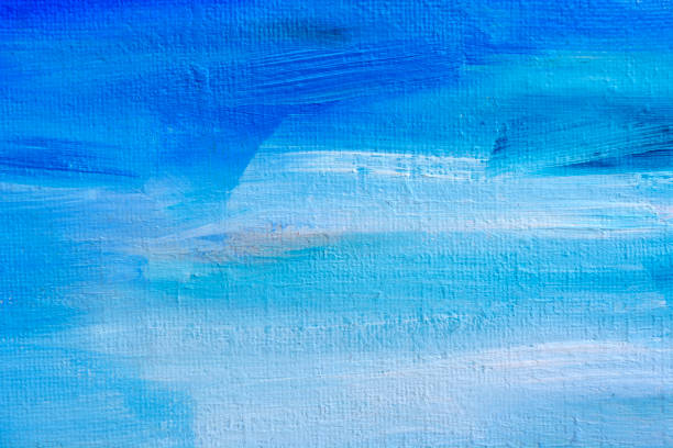 istock Brush strokes on canvas with texture, color blue and blue. 1337346538
