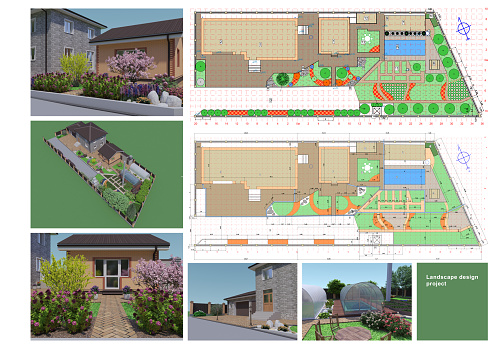 Creation of a project for landscape design. Vacation home.