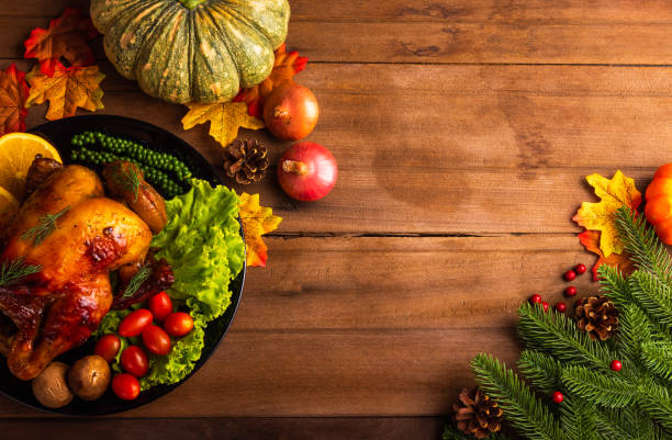 istock Thanksgiving roast turkey or chicken and vegetables 1337358623