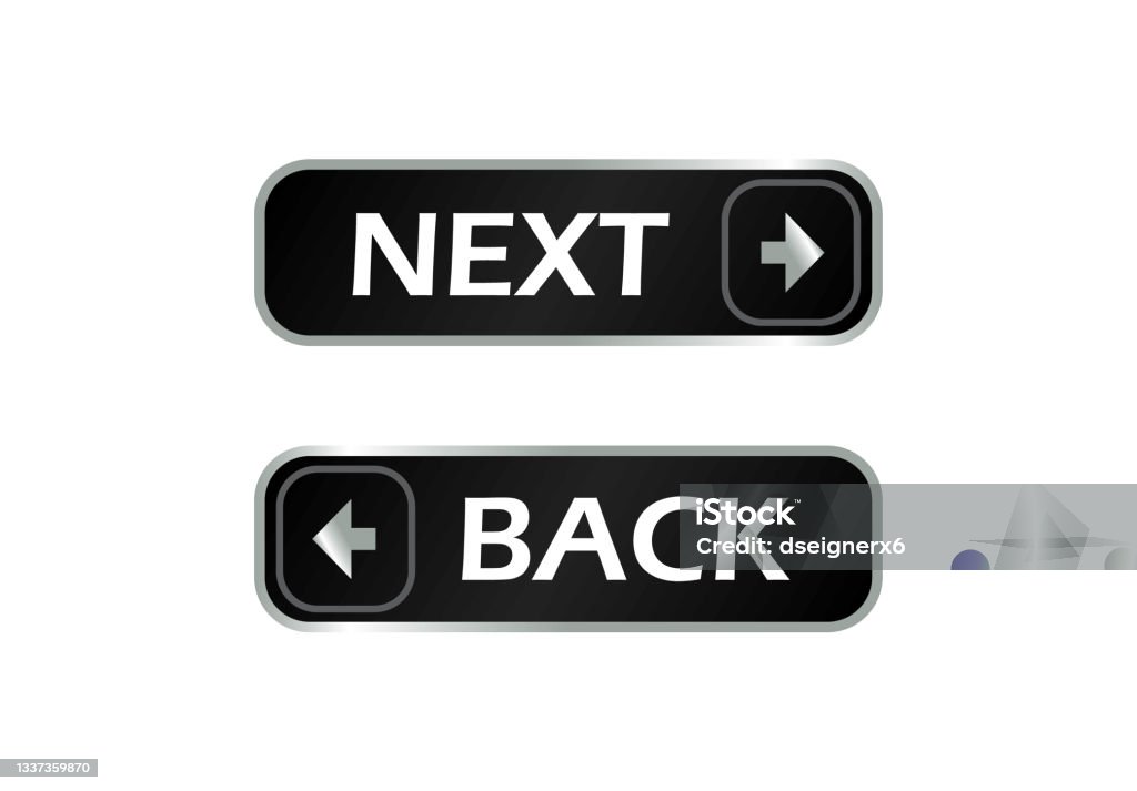 Back And Next Buttons With Arrow Stock Illustration - Download Image ...