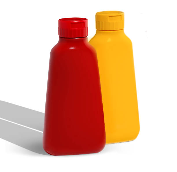 istock Ketchup and mustard bottles with clipping path 1337360928