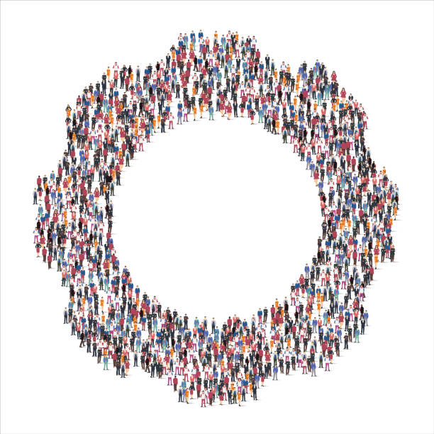 istock People and business group in the form of gear symbol 1337364581