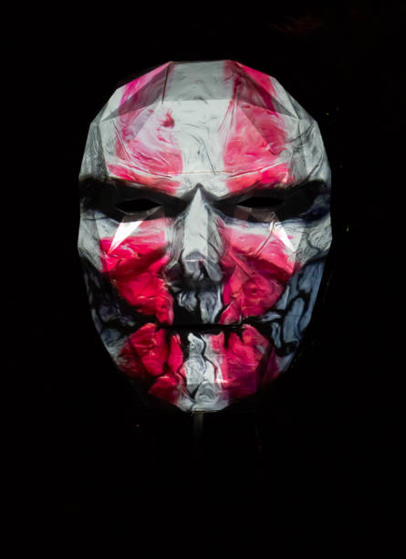 istock Abstract person face. Human head isolated on black background. Depersonalization and consciousness. Inorganic life concept 1337373355