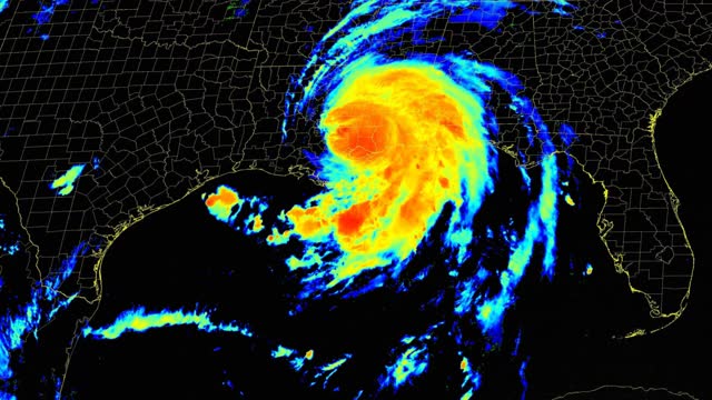 2021 Hurricane Ida time lapse satellite imagery