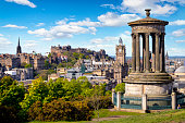 istock Dugald Stewart Monument and view over historic Edinburgh from Calton Hill, Scotland, UK 1337374338