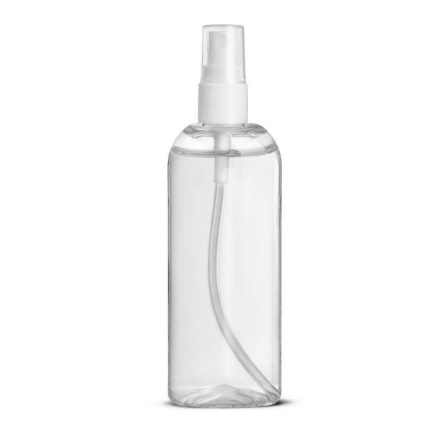 istock Transparent plastic bottle with a sprinkler. Packaging for various cosmetic and antiseptic products. 1337377341