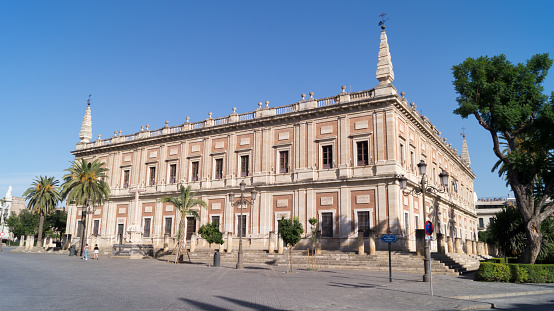General Archive of the Indies of Seville (Andalusia, Spain). Museum with documentation on the colonies of Spain and the discovery of the New World.