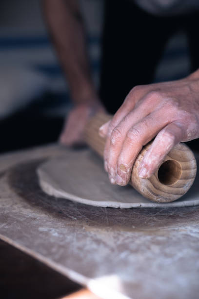 istock Close up of clay roller 1337382882