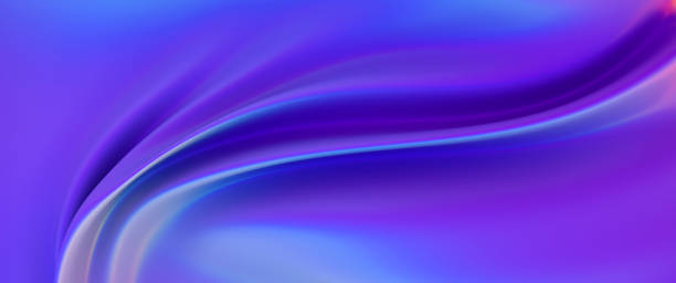 istock Iridescent chrome wavy cloth fabric abstract background, ultraviolet holographic foil texture, liquid petrol surface, ripples, metallic reflection. For creative projects: cover, fashion, web. 3d render illustration. 1337383209