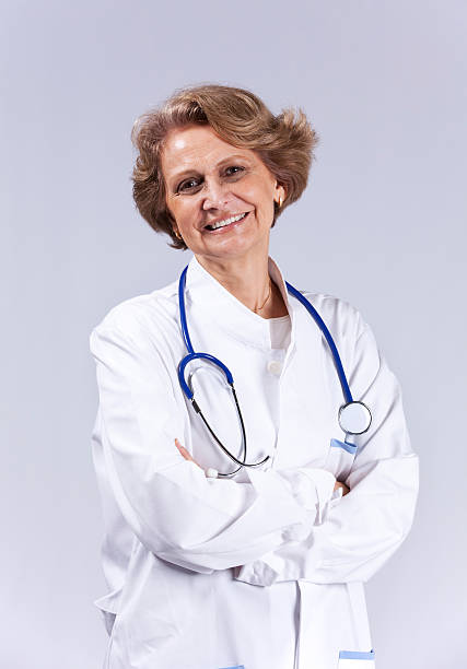 istock Happy senior doctor 133739084