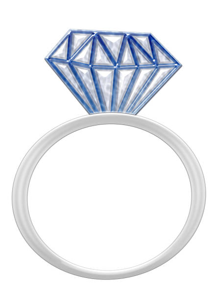 Diamond ring illustration Diamond ring illustration, isolated on white background diamond ring clipart stock illustrations