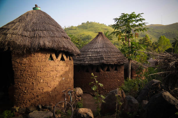 Traditional Losso aka Nawdba people village in Doufelgou, Kara region, Togo stock photo