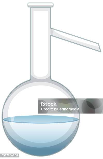 Retort In Lab A Laboratory Equipment With A Retort On White Background Stock ...