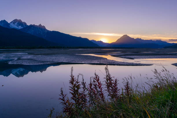 istock Sunset above the Chilkat river, Haines Alaska 1337404668