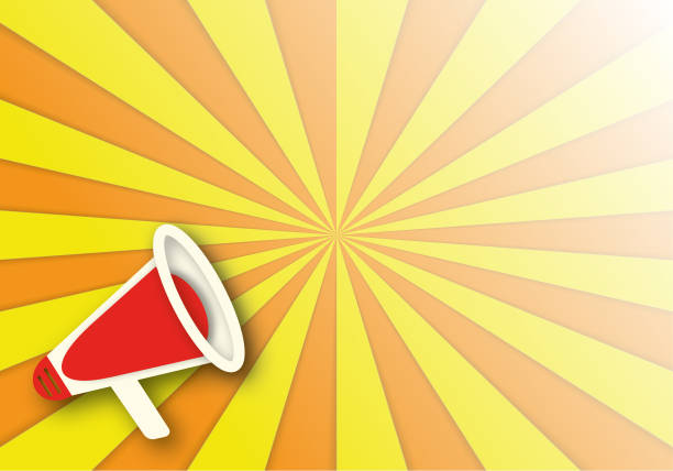 istock Red megaphone on pop art background, Concept of advertising, Banner, Business. 1337406275