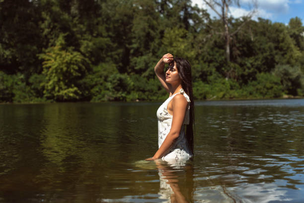 istock Summer day with a beautiful brunette 1337406335