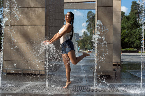 istock Summer day with a beautiful brunette 1337407005