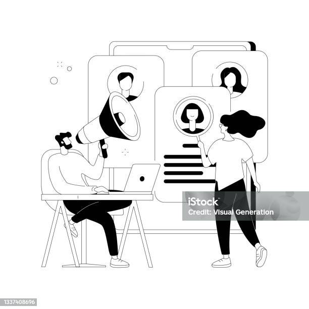 Emmployee Abstract Hiring Employee Abstract Concept Vector Illustration Stock Illustration ...