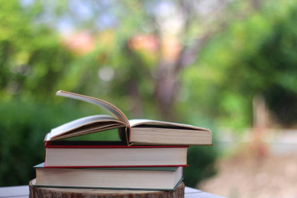 istock Books in a garden 1337411262