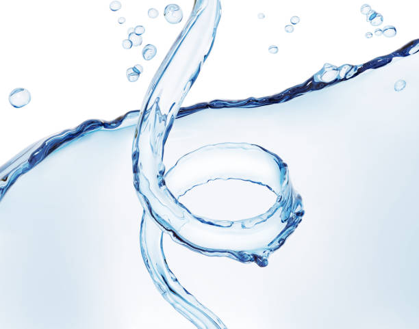 istock Splashing of water abstract background, 3d rendering 1337413929