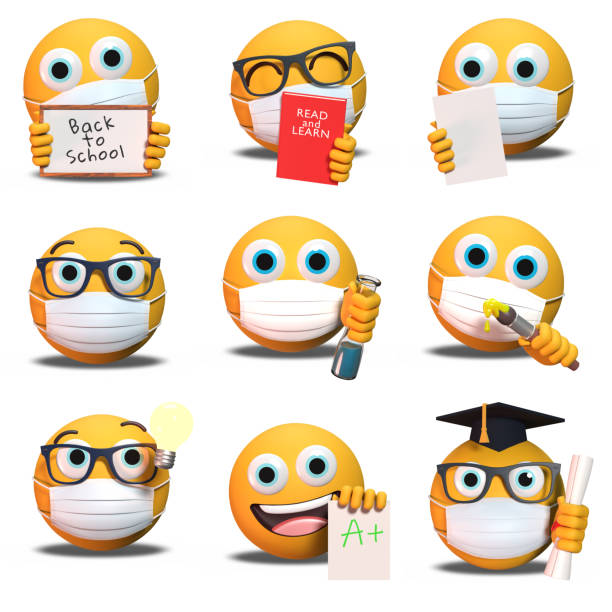 istock Back to School Safety Guidelines Emojis Concept Set 1337414586