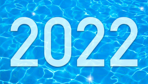 istock 2022. New year. Blue water 1337415065