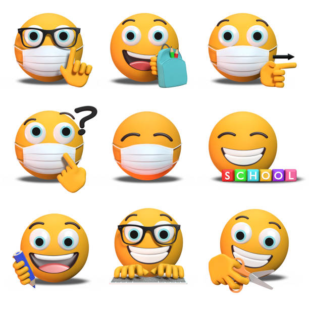 Back to School Safety Guidelines Emojis Concept Set