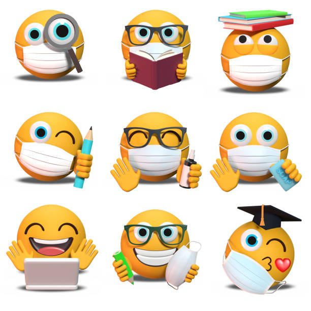 istock Back to School Safety Guidelines Emojis Concept Set 1337416155