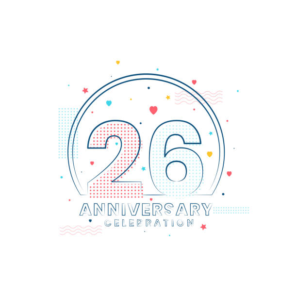 26 years Anniversary celebration, Modern 26 Anniversary design