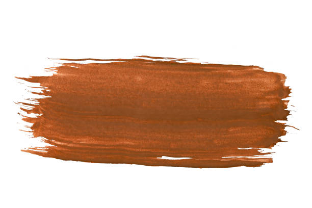 istock Texture trace from a brush with paint on a white background, isolated. Graphic resource 1337418394