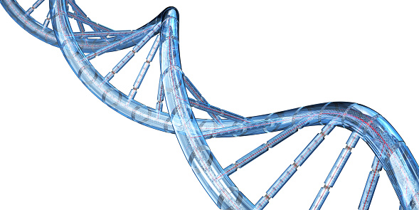 DNA Digital Cloning. Concept. 3D Render