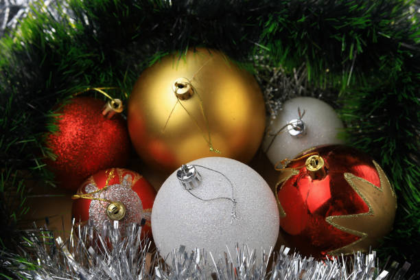 istock Christmas balls. Abstract New Year's background 1337424301