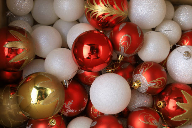 istock Christmas balls. Abstract New Year's background 1337424493