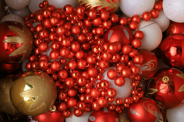 istock Christmas balls. Abstract New Year's background 1337424591