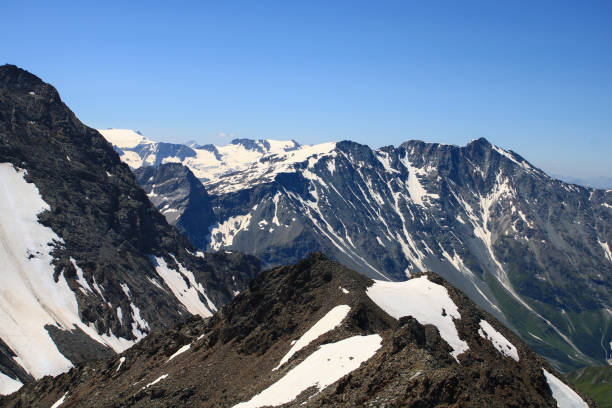 istock Snowcapped rocky summit at altitude in Savoie. 1337426907