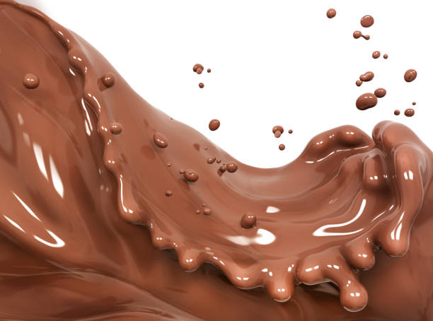 istock Wave of chocolate, splashing chocolate abstract background, 3d rendering 1337427833
