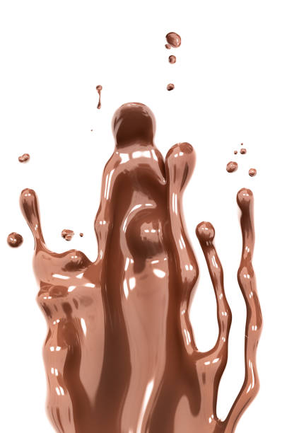 istock Splash of chocolate, wave chocolate abstract background, 3d rendering 1337427940