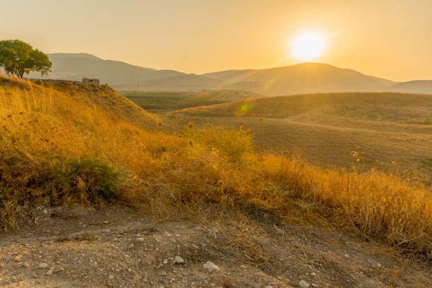 istock Sunset view of Hula Valley landscape, viewed from Tel Hazor 1337429541