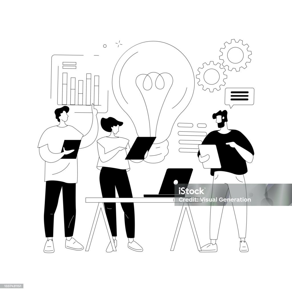 Brainstorming Abstract Brainstorm Abstract Concept Vector Illustration Stock Illustration ...