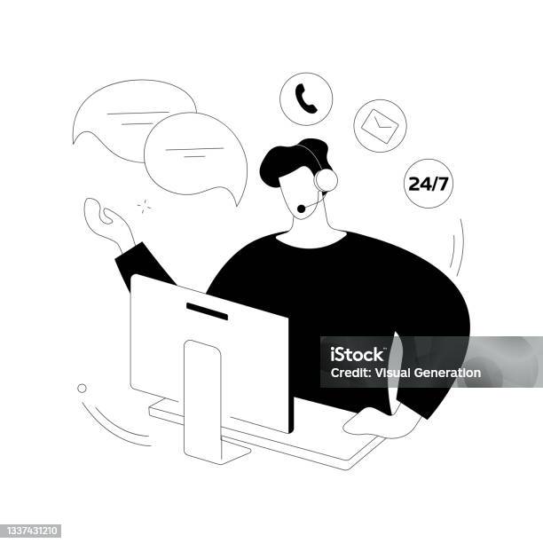 Call Center Abstract Call Center Abstract Concept Vector Illustration Stock Illustration ...
