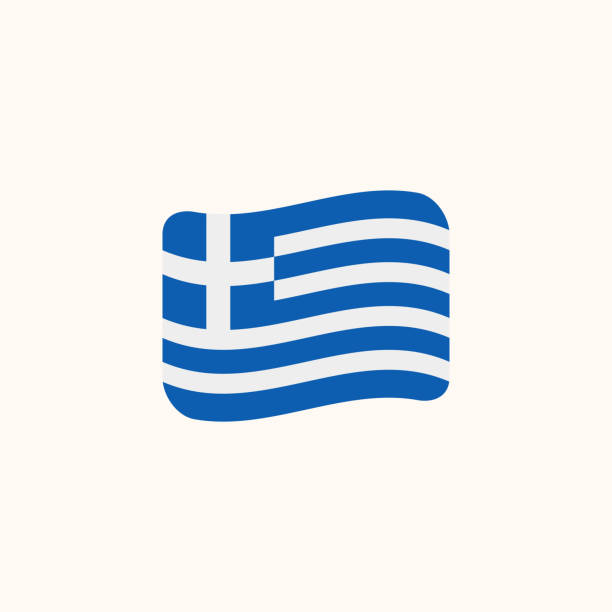 flag of greece vector. isolated greek flag waving flag flat – vector - 希臘國旗 幅插畫檔、美工圖案、卡通及圖標