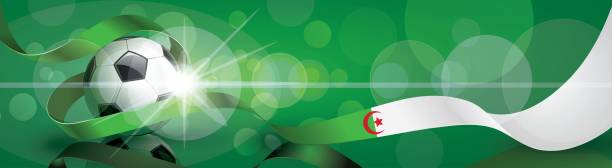 algerien fußball - soccer soccer ball symbol algeria stock-grafiken, -clipart, -cartoons und -symbole