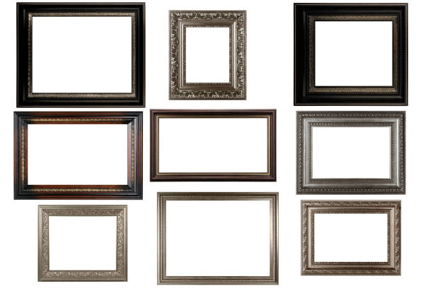istock Collection of various antique frames on white background 1337436883