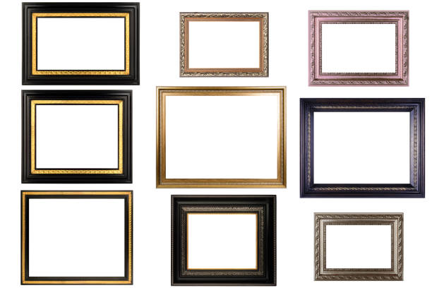 istock Collection of various antique frames on white background 1337436922